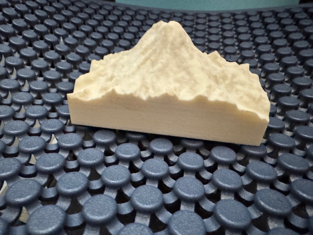 a vertically exagerated Mount Rainier.